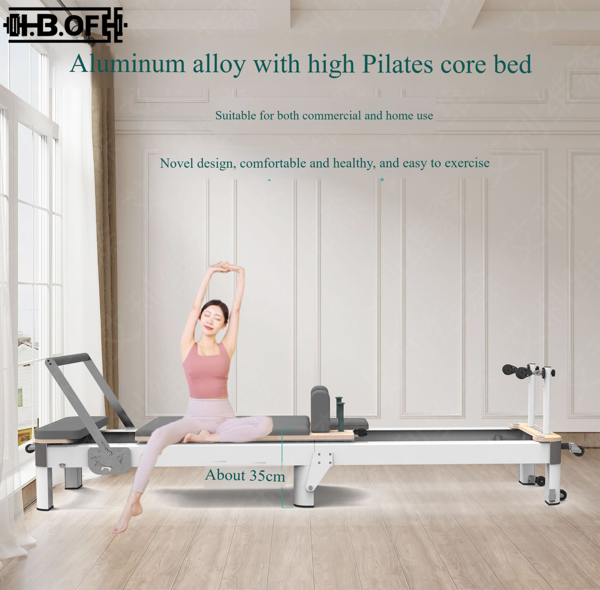 Yoga Fitness Exercises - Aluminum Alloy Heightened Folding Core Bed