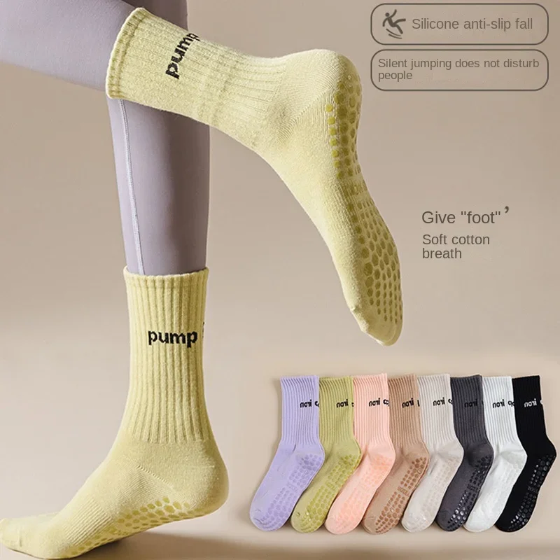Women Mid Tube Yoga Socks Anti - Yoga Fitness Dance のレビューと価格