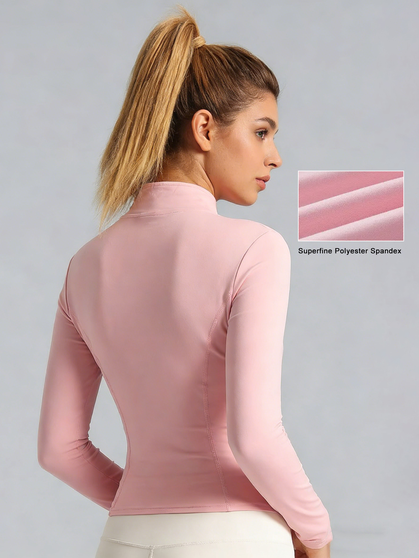 New Women Light pink Yoga Coat - Yoga Fitness Women のレビューと価格