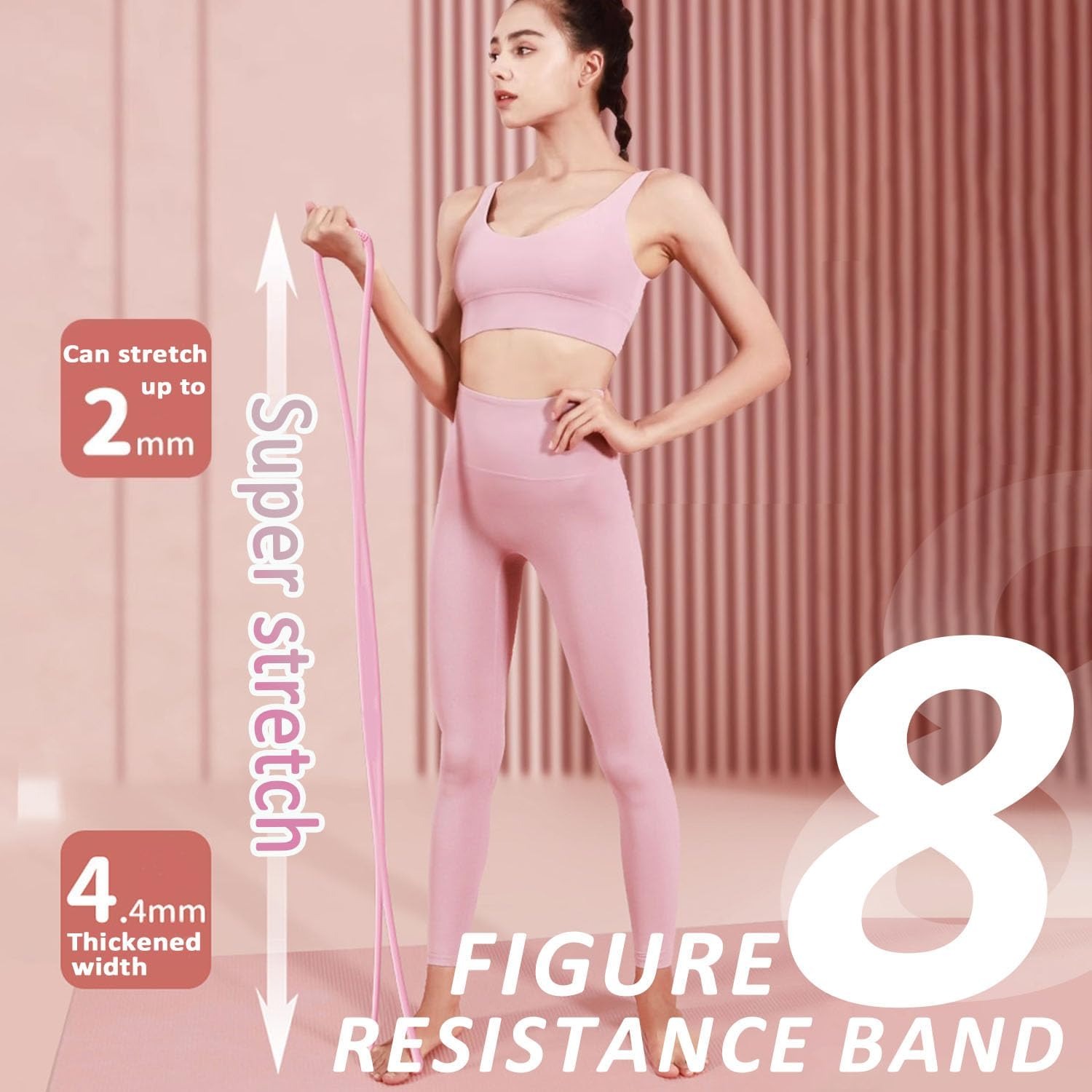 Figure-8 yoga resistance band, - Yoga Fitness Model のレビューと価格