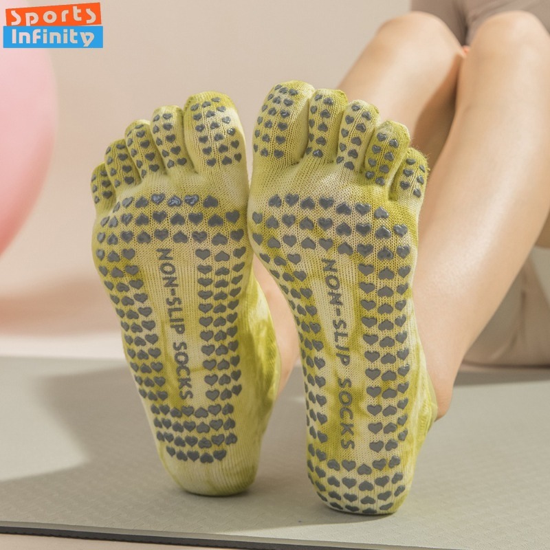 New Non Slip Tie Dye Five Fing - Yoga Fitness Dance のレビューと価格