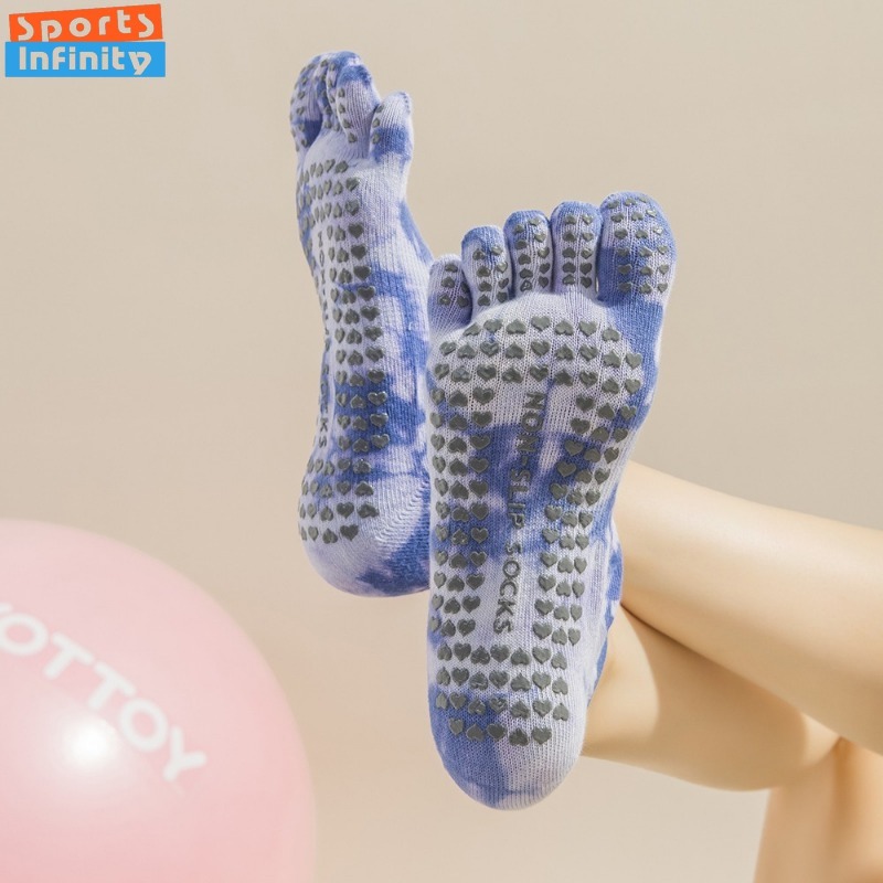 New Non Slip Tie Dye Five Fing - Yoga Fitness Dance のレビューと価格