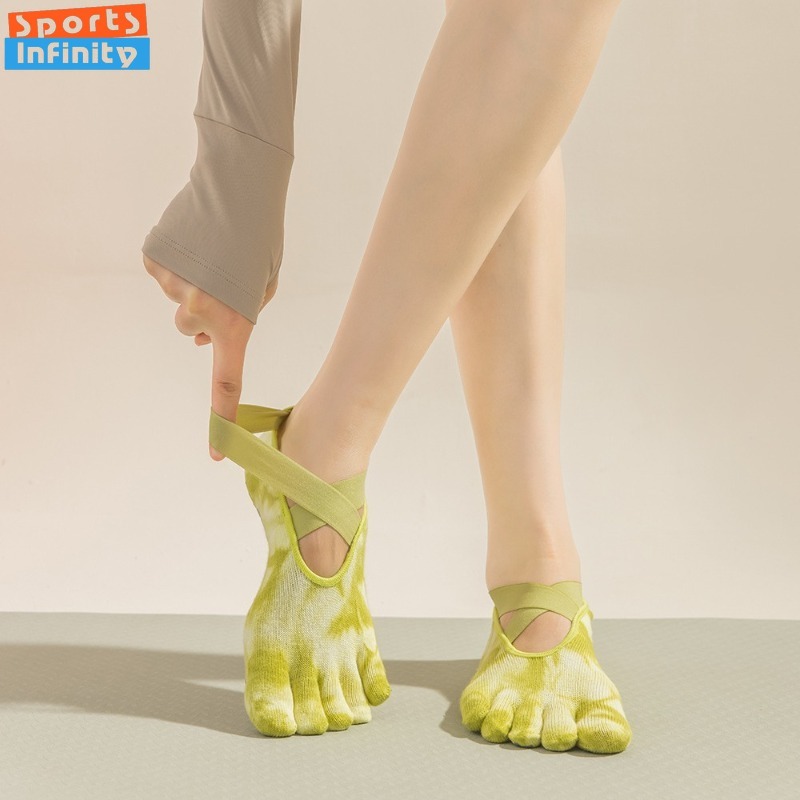 New Non Slip Tie Dye Five Fing - Yoga Fitness Dance のレビューと価格