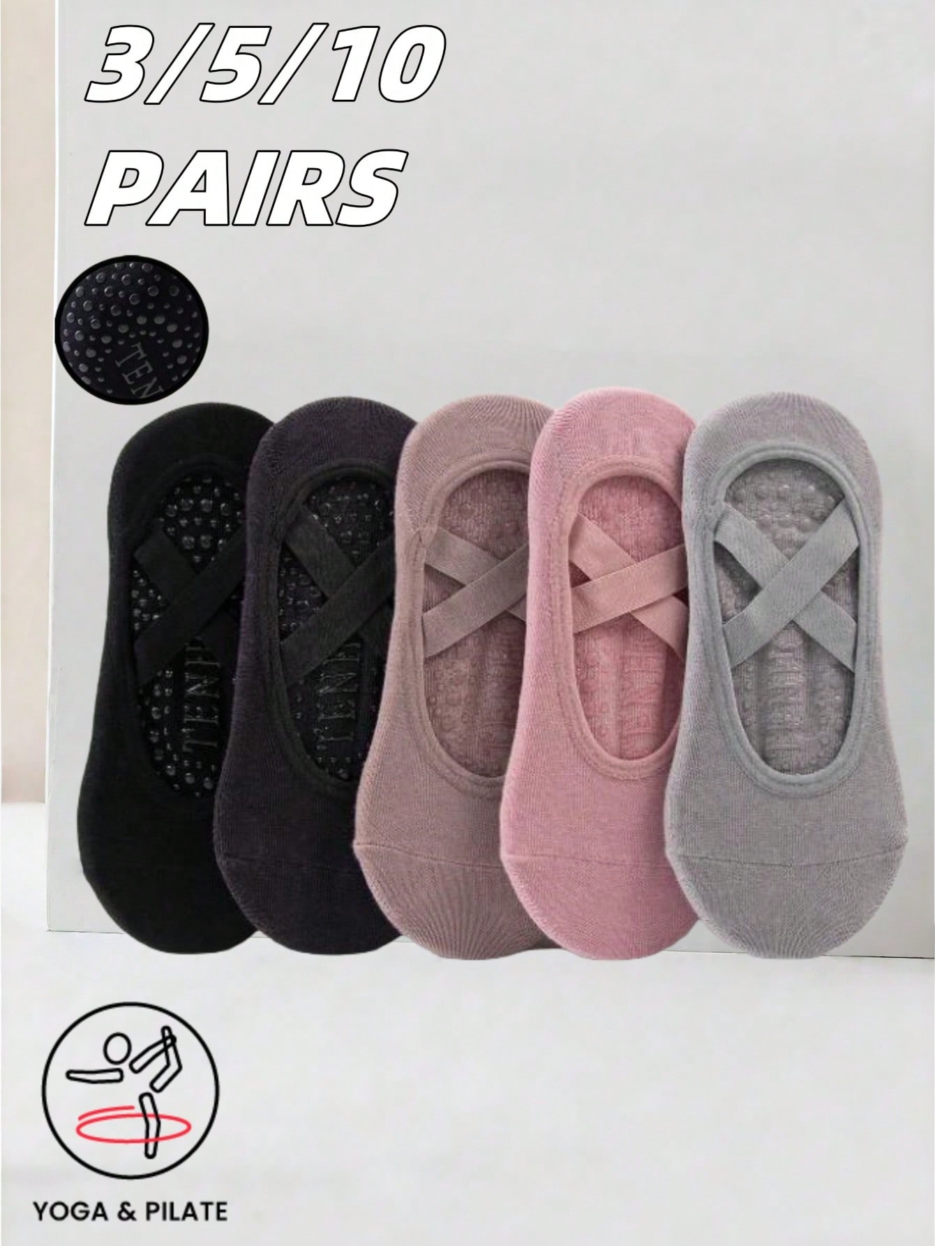 Anti-slip silicone sole yoga s - Yoga Fitness Dance のレビューと価格
