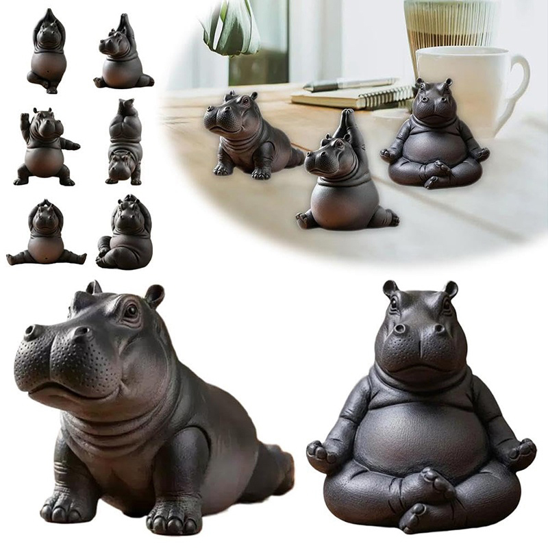 Yoga Master Hippo Statue Handc - Yoga Fitness Model のレビューと価格