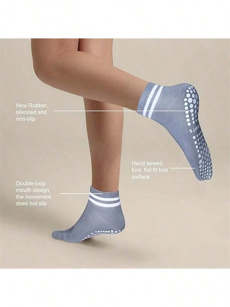 5 Pairs Women Double Stripe No - Fitness Yoga Pilates のレビューと価格