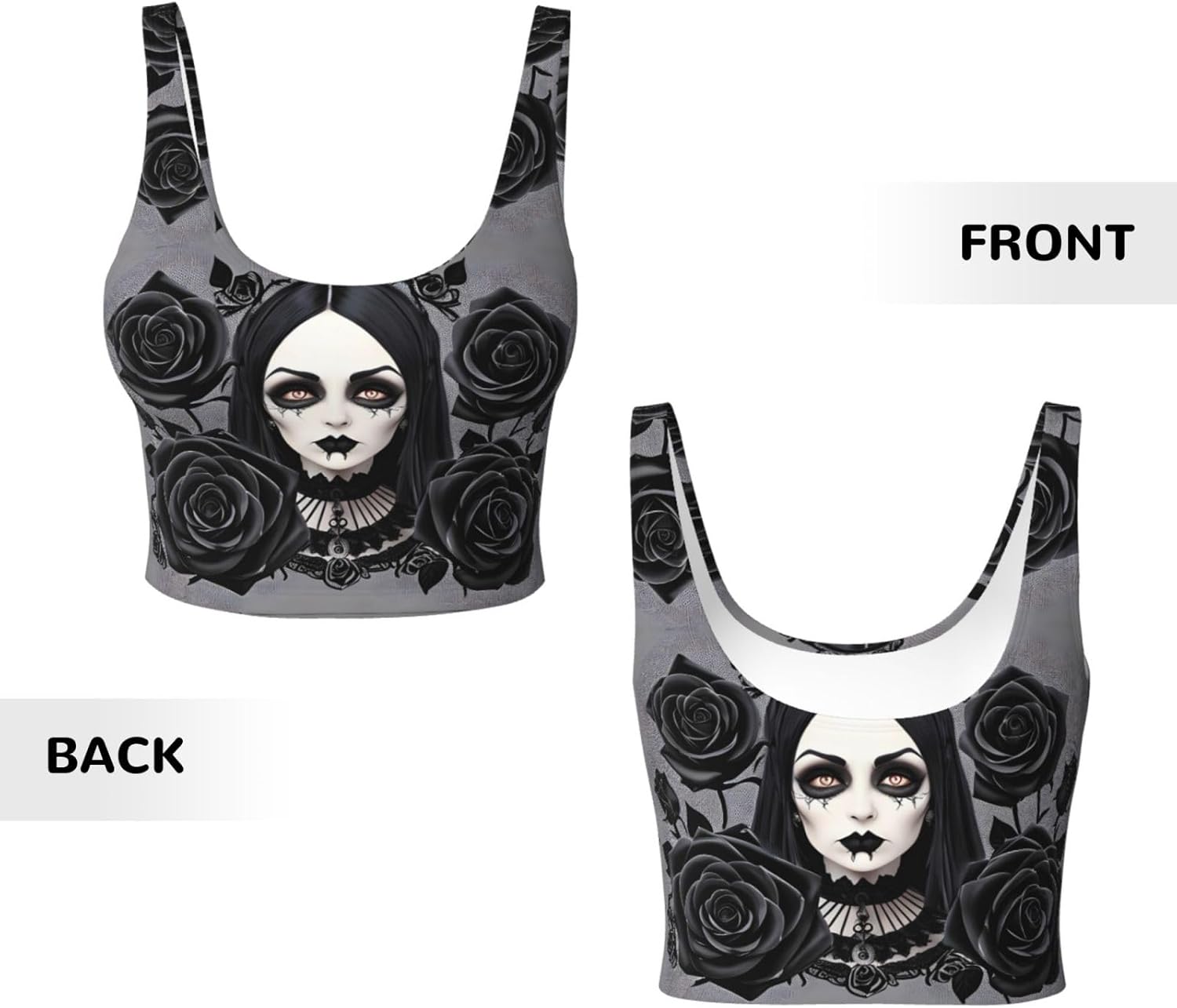 gothic black roses Printed Wom - Yoga Fitness Women のレビューと価格