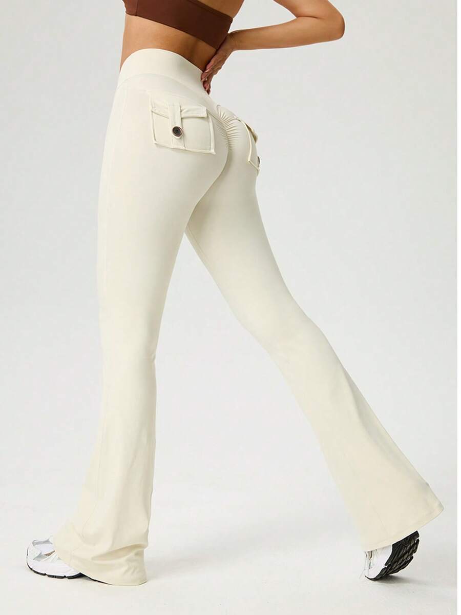 3PCS Women High-Waisted Flared - Yoga Fitness Leggings のレビューと価格