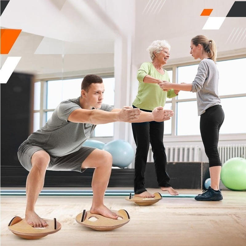 Wooden Fitness Balance Board A - Yoga Fitness Exercises のレビューと価格