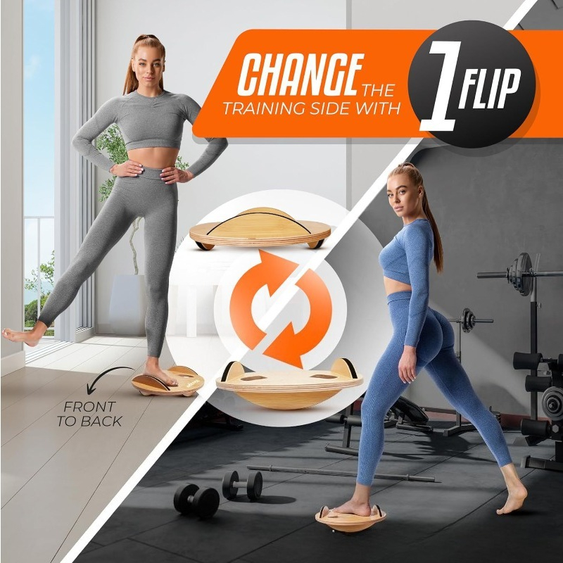 Wooden Fitness Balance Board A - Yoga Fitness Exercises のレビューと価格