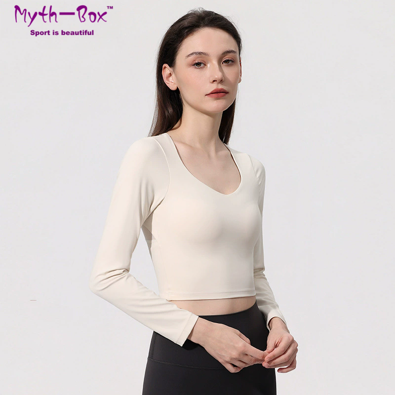 Women Yoga Shirts With Pad Lon - Yoga Fitness Qc のレビューと価格