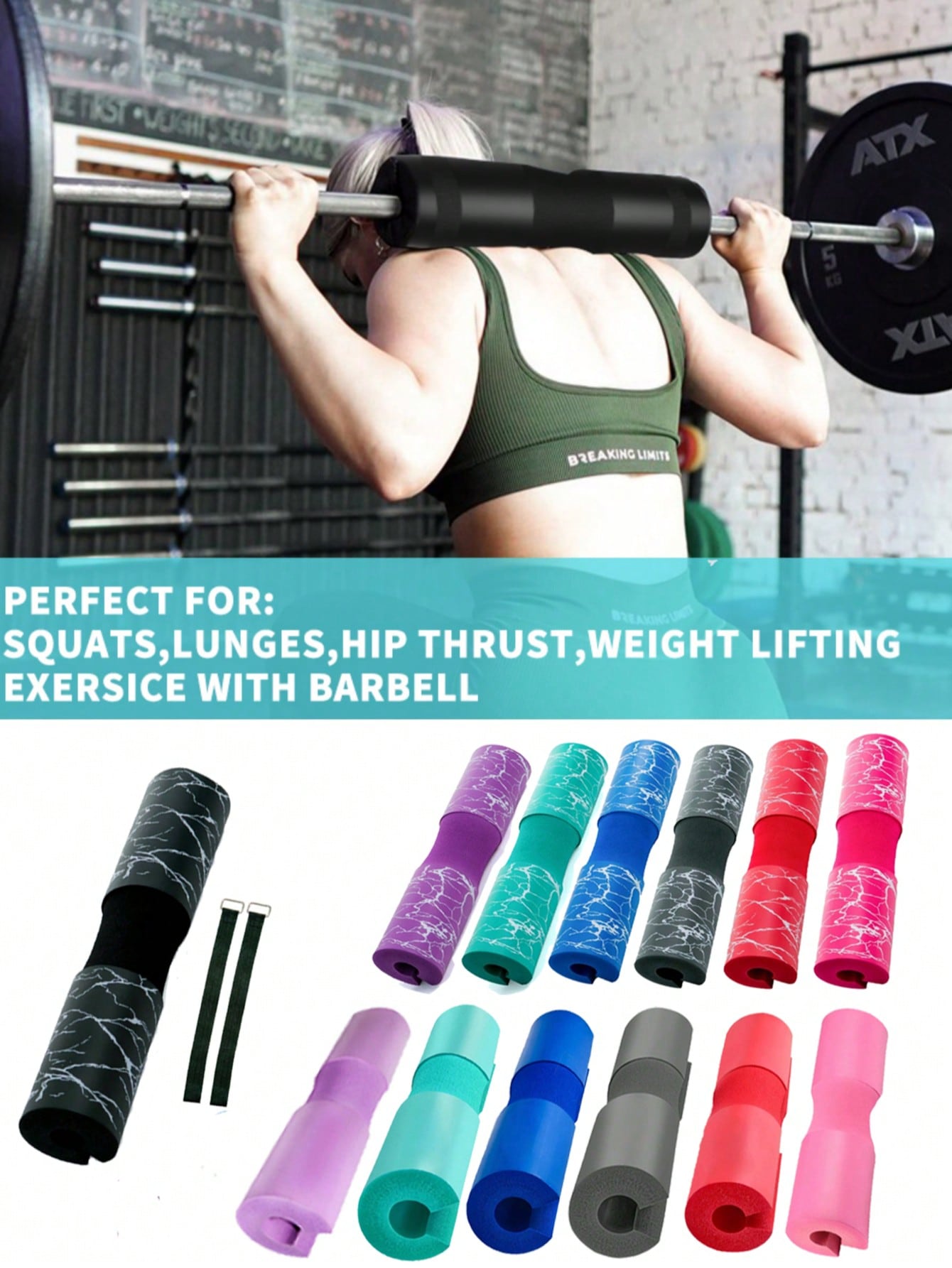 Foam Sponge Barbell Squat Pad  - Hip Thrust Pad のレビューと価格