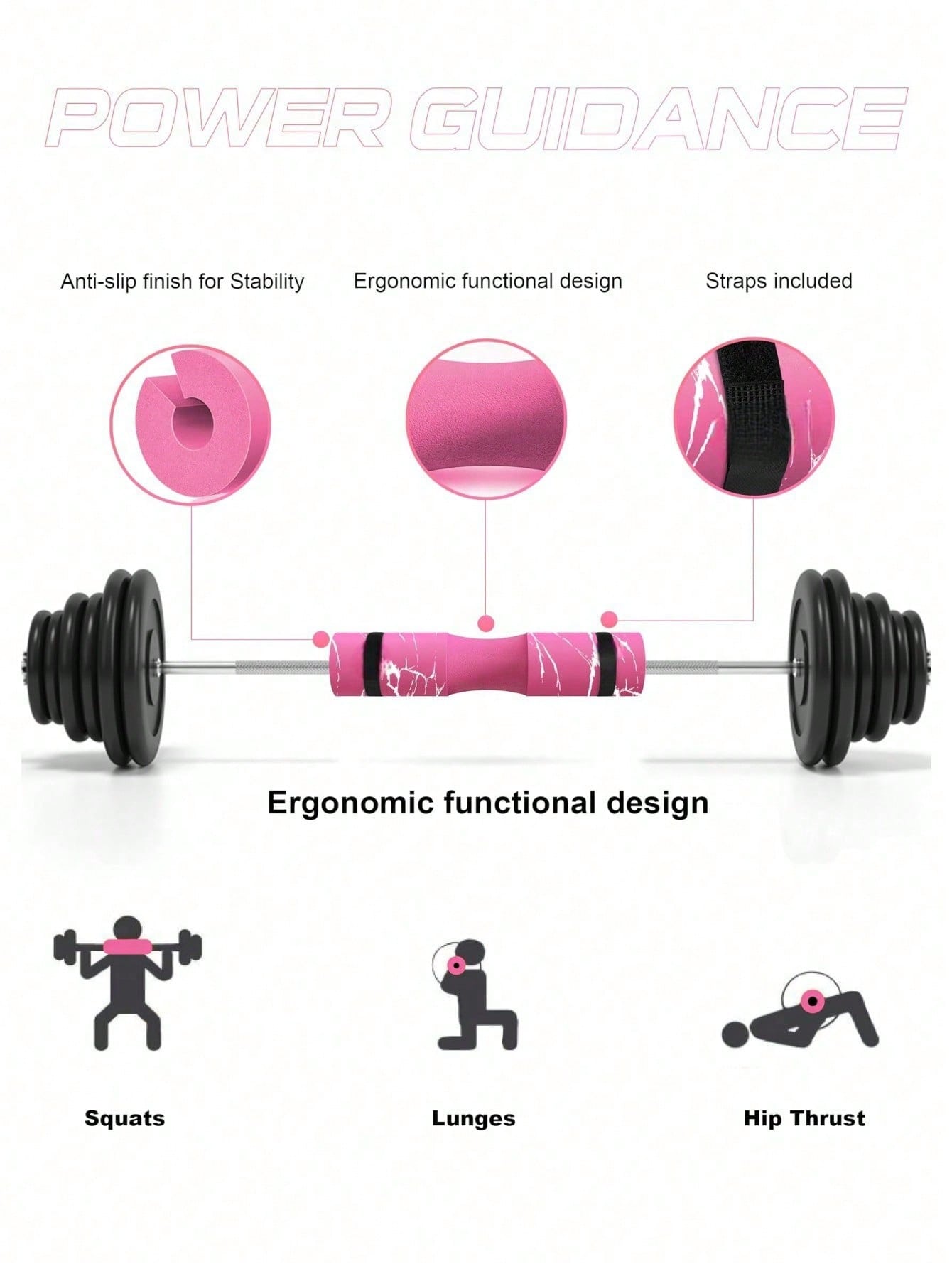 Foam Sponge Barbell Squat Pad  - Hip Thrust Pad のレビューと価格