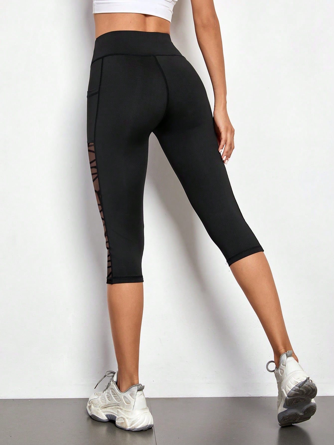 Women Geometric Mesh Yoga Pant - Yoga Fitness Leggings のレビューと価格