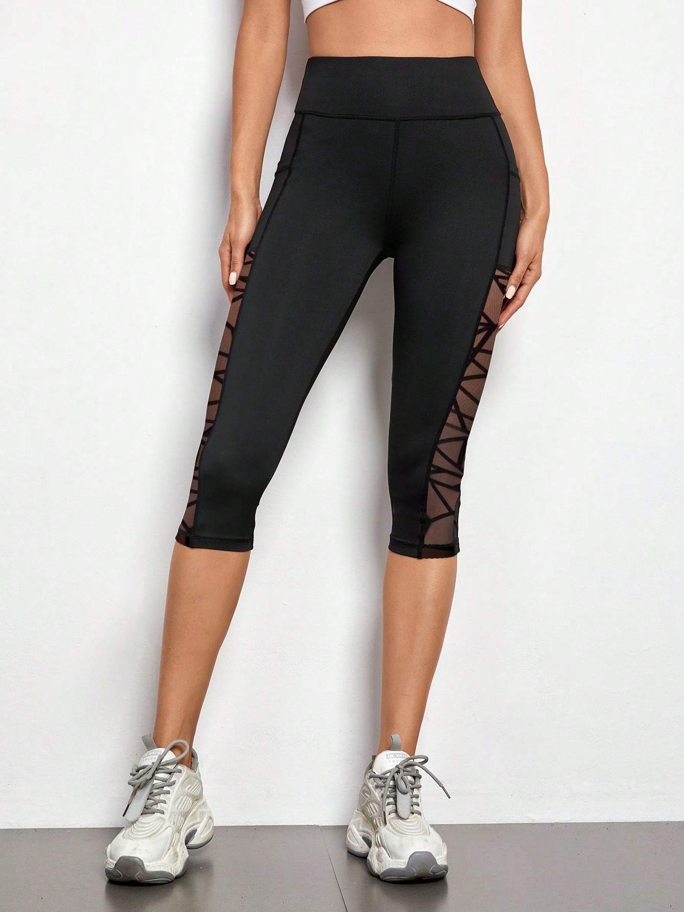 Women Geometric Mesh Yoga Pant - Yoga Fitness Leggings のレビューと価格