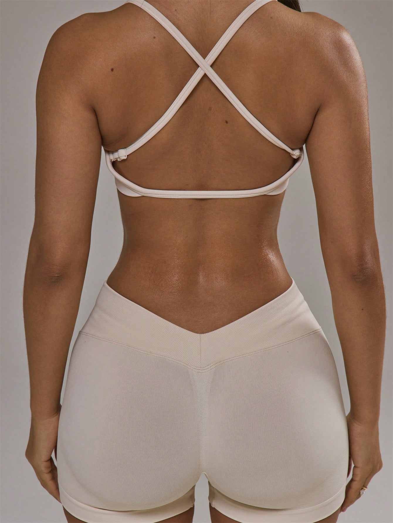 Cross Back Sports Bra & Scrunc - Yoga Fitness Leggings のレビューと価格