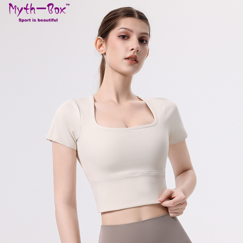 Women Slim Yoga Shirts With Pa - Yoga Fitness Qc のレビューと価格