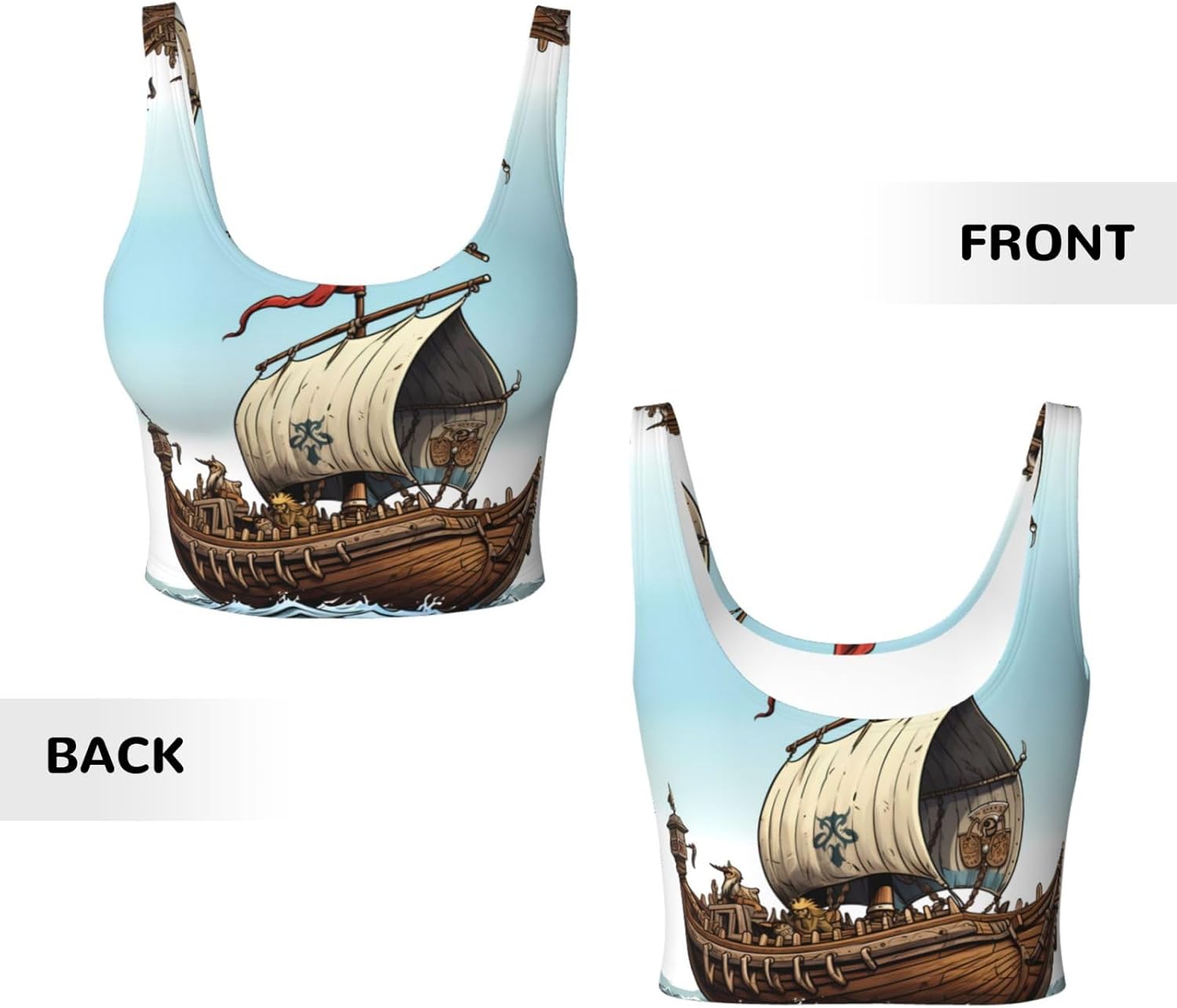 Cartoon Old Boat Prints Women' - Yoga Fitness Women のレビューと価格