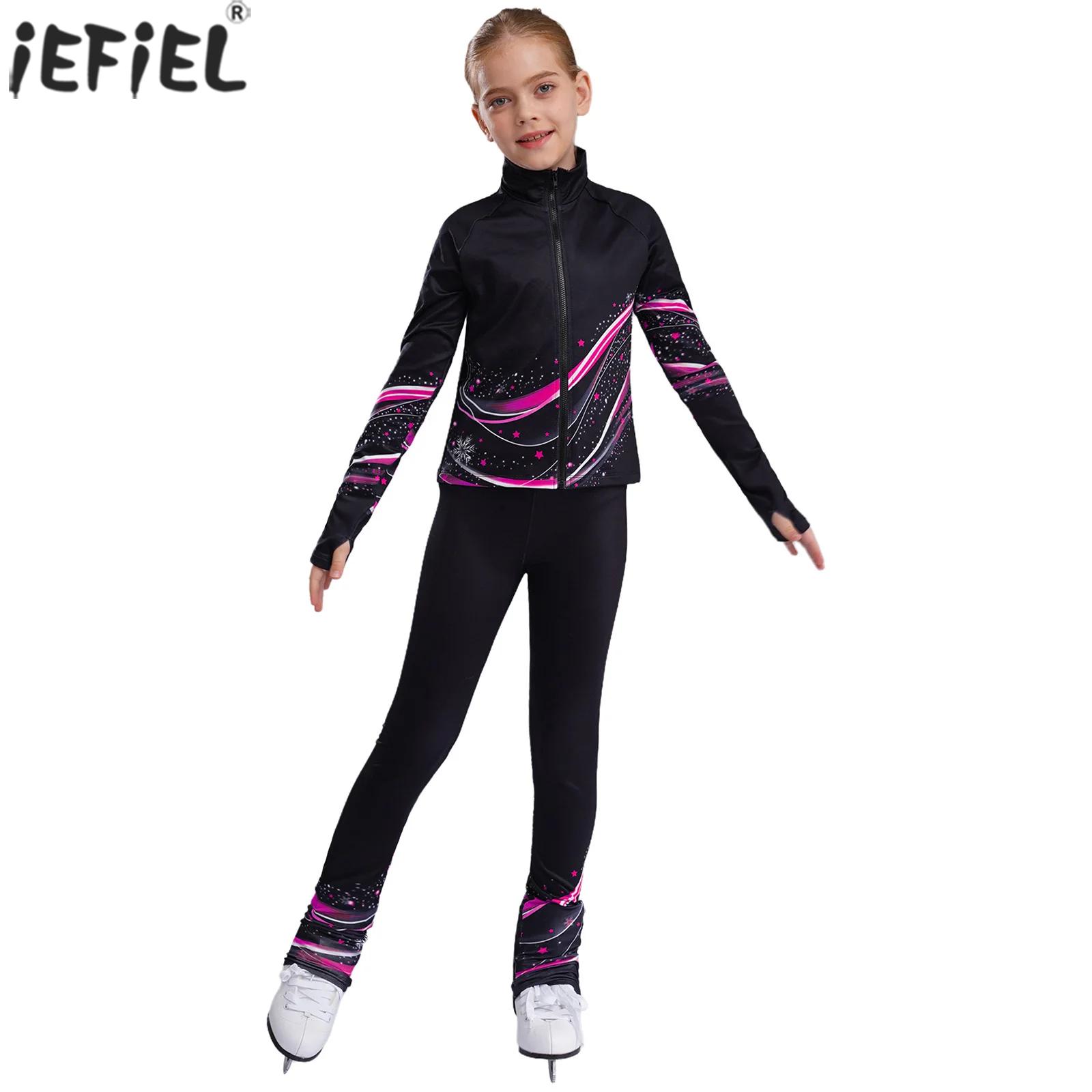 Kids Girls Fleece Figure Skati - Yoga Fitness Model のレビューと価格