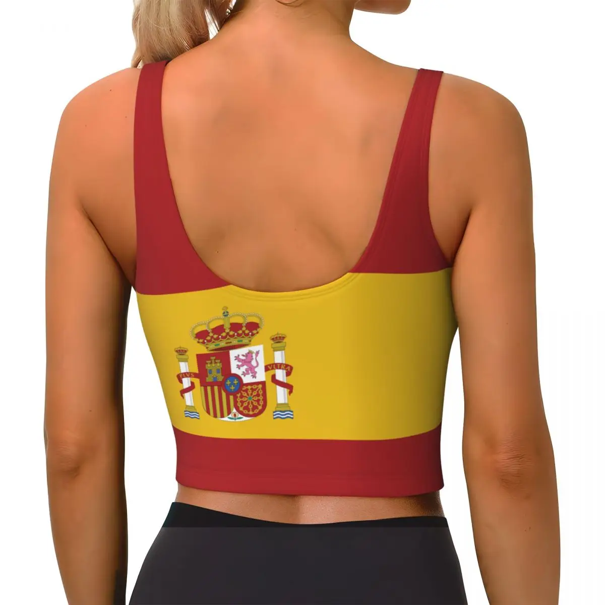 Spain Flag Basic Tops Women Sa - Yoga Fitness Women のレビューと価格
