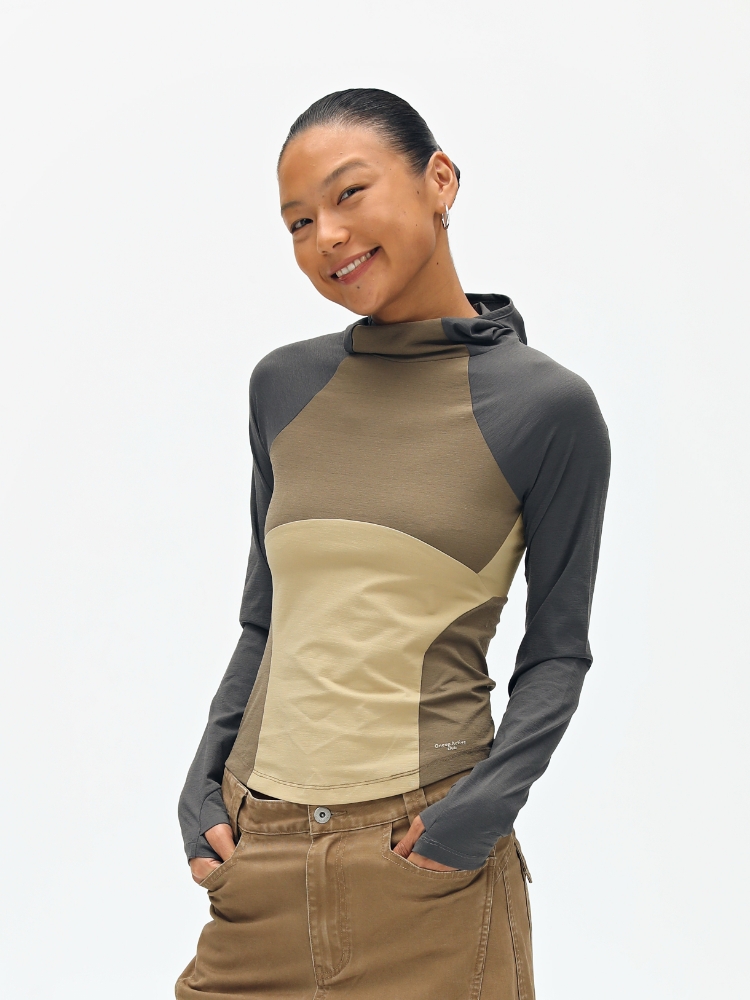 Oneup Slim Fit Long Sleeve Hoo - Yoga Fitness Qc のレビューと価格